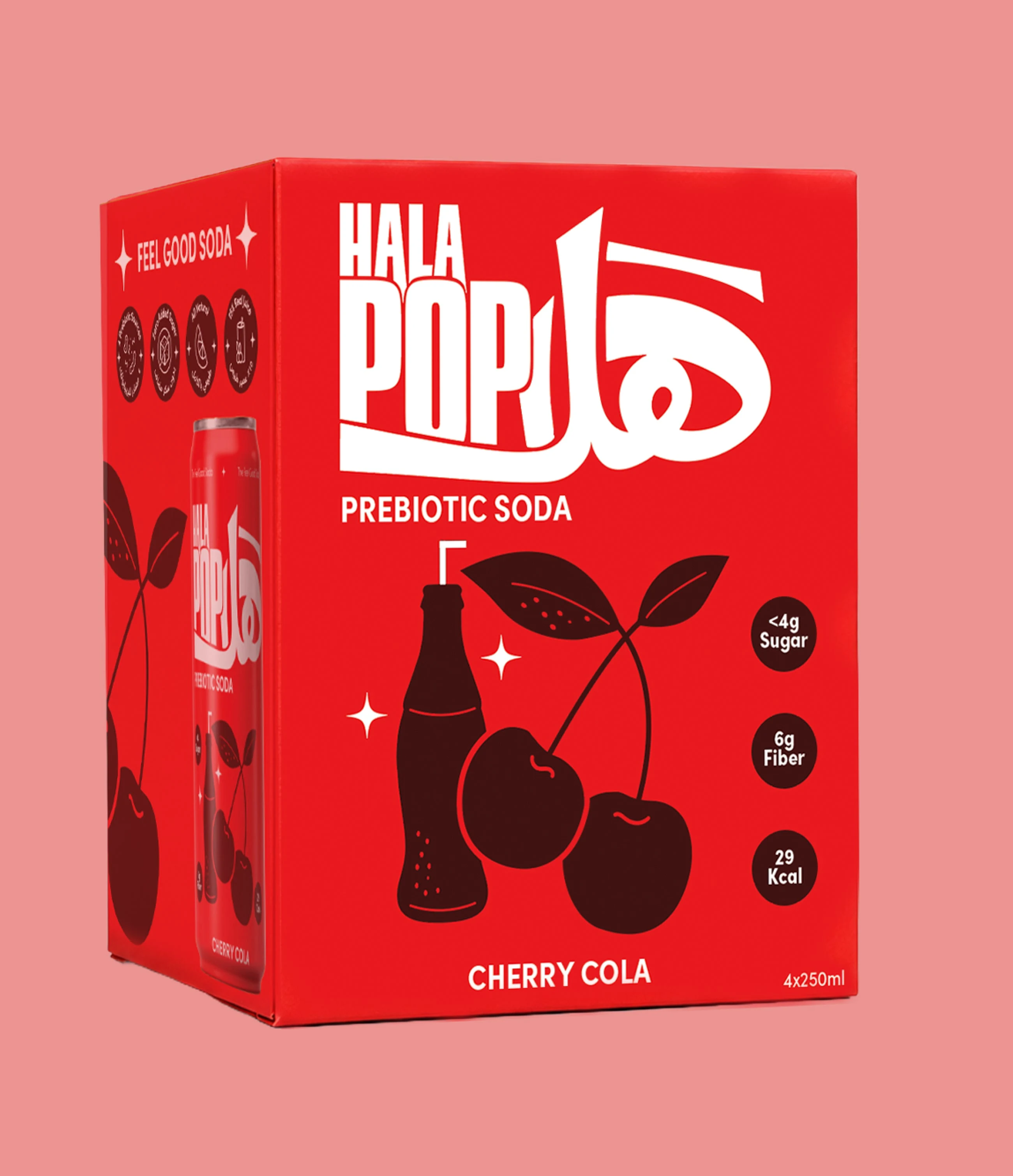 Prebiotic Soda, Cherry Cola, Cherry Cola