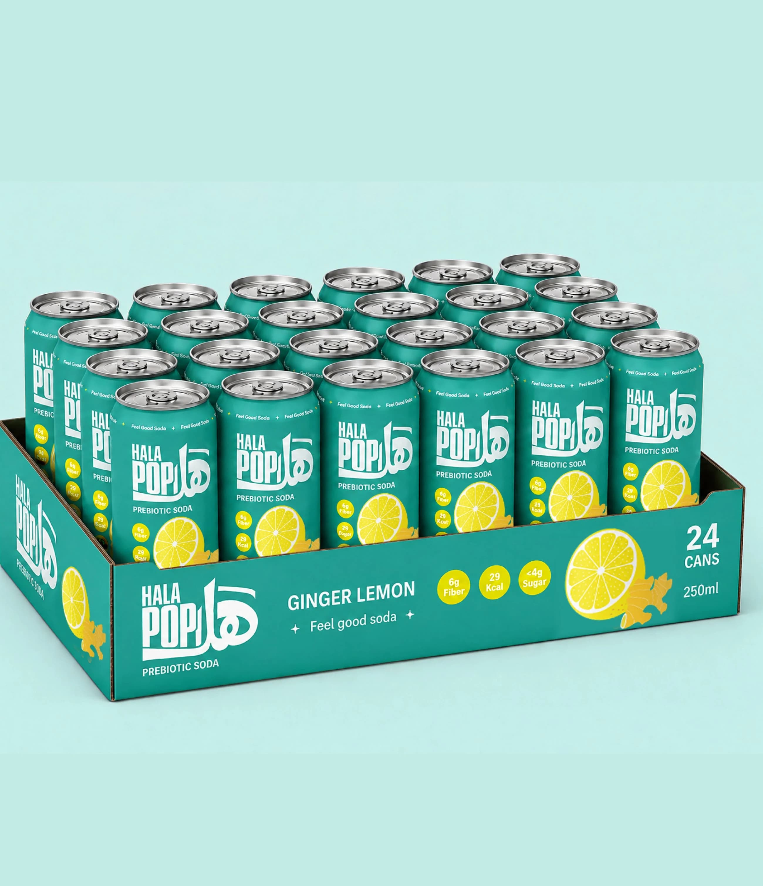 Prebiotic Soda, Ginger Lemon, Ginger Lemon