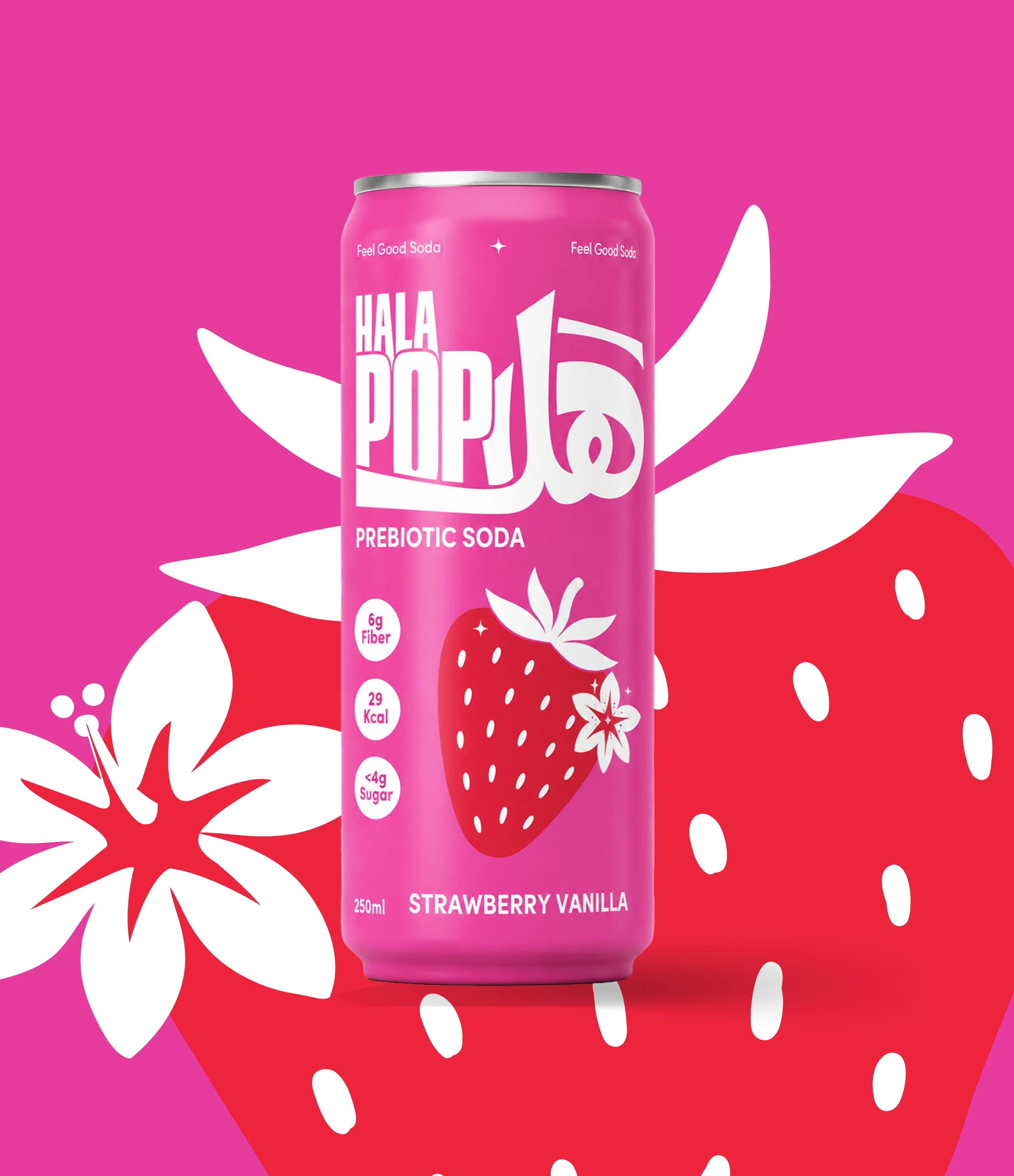 Prebiotic Soda, Strawberry Vanilla, Strawberry Vanilla