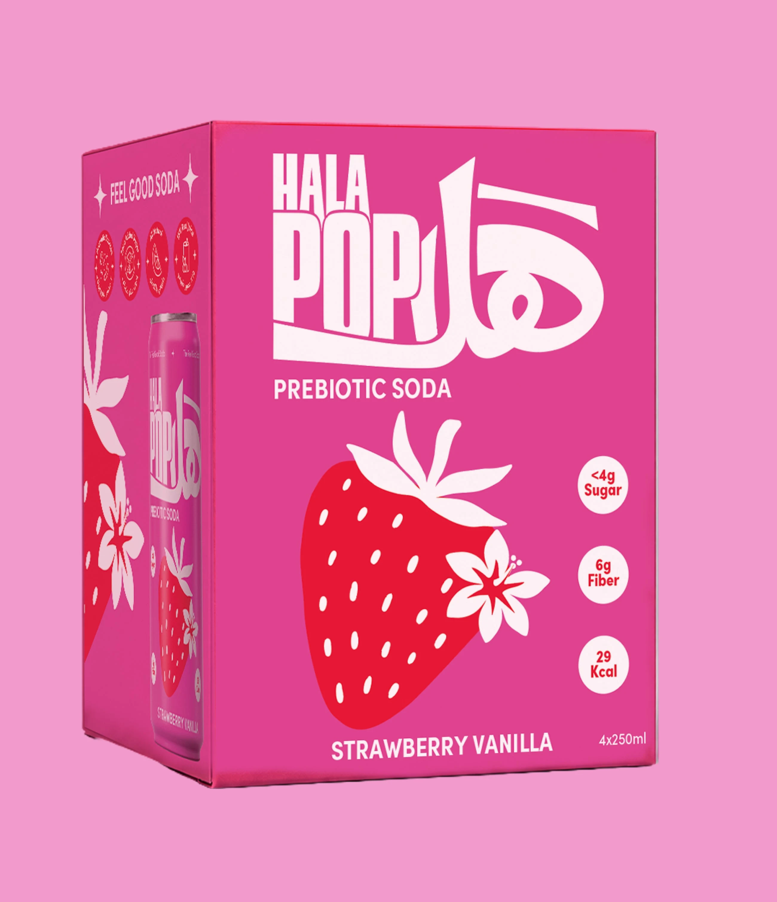 Prebiotic Soda, Strawberry Vanilla, Strawberry Vanilla