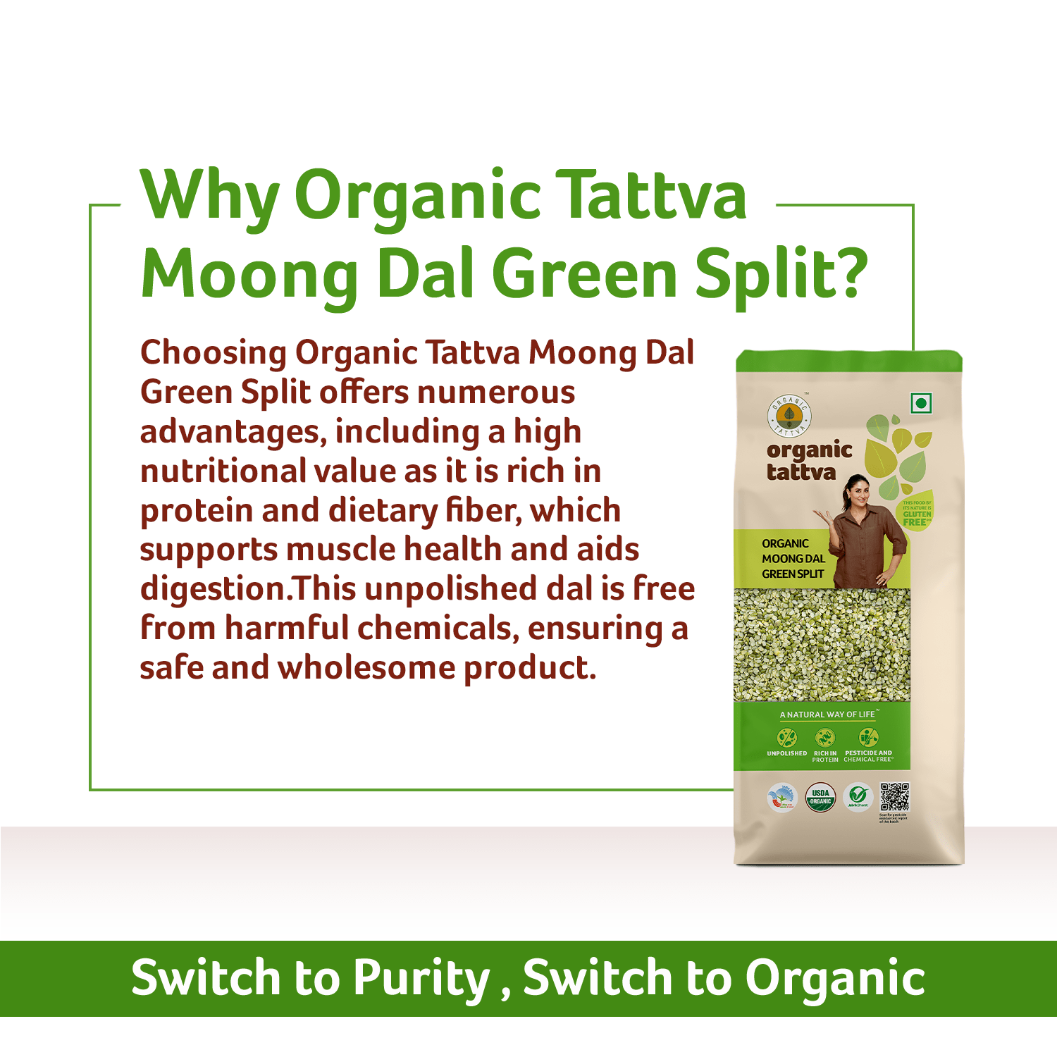 Moong Dal, Green Split, Green Split