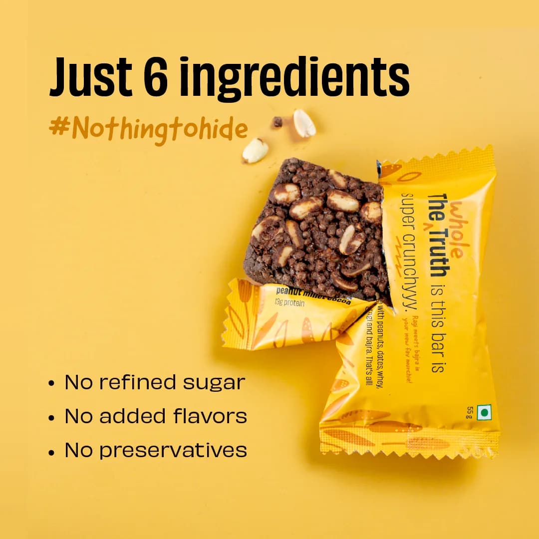 13g Millet Protein Bar, Peanut Millet Cocoa, Peanut Millet Cocoa