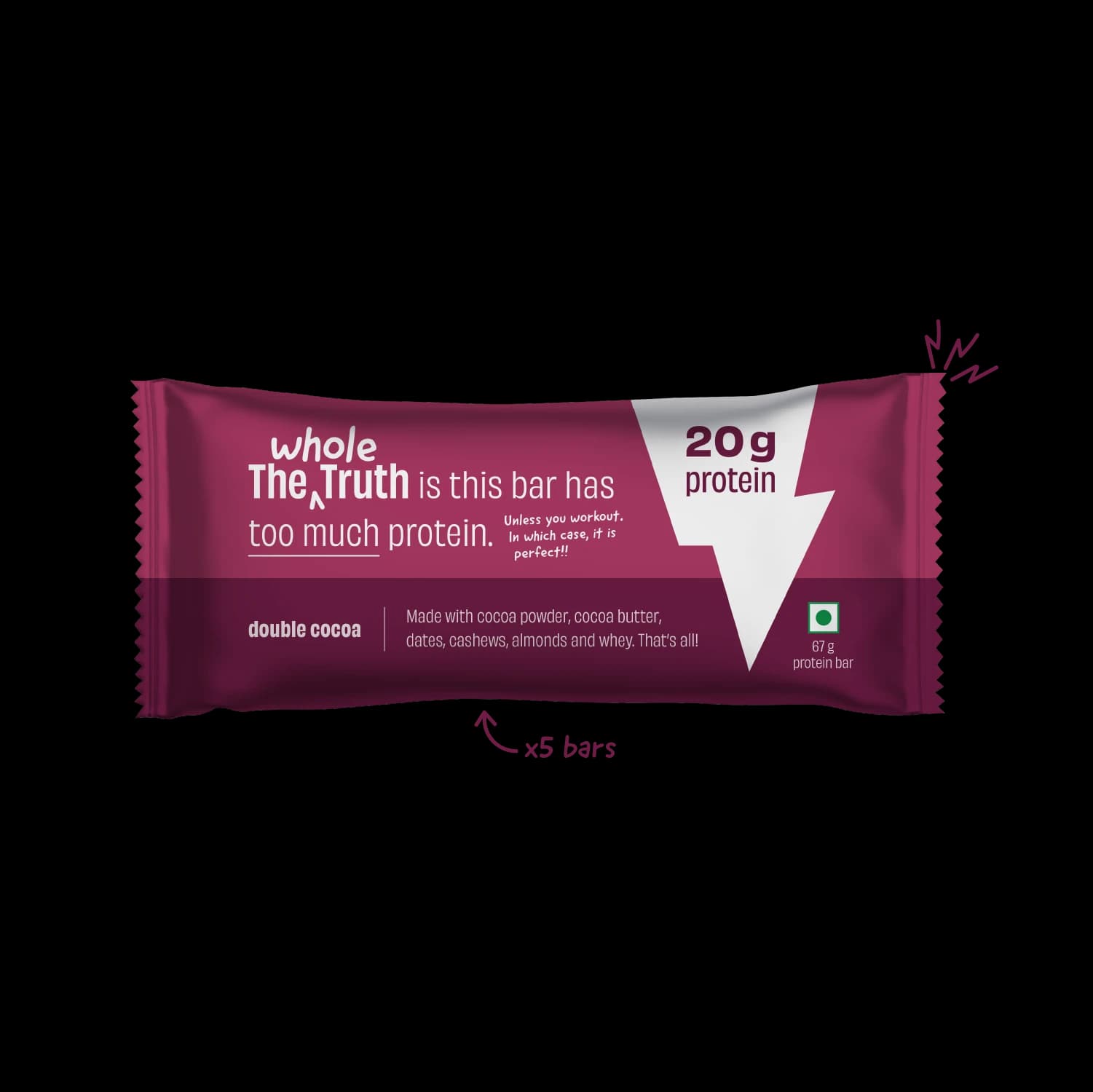 20g Protein Bar, Double Cocoa, Double Cocoa