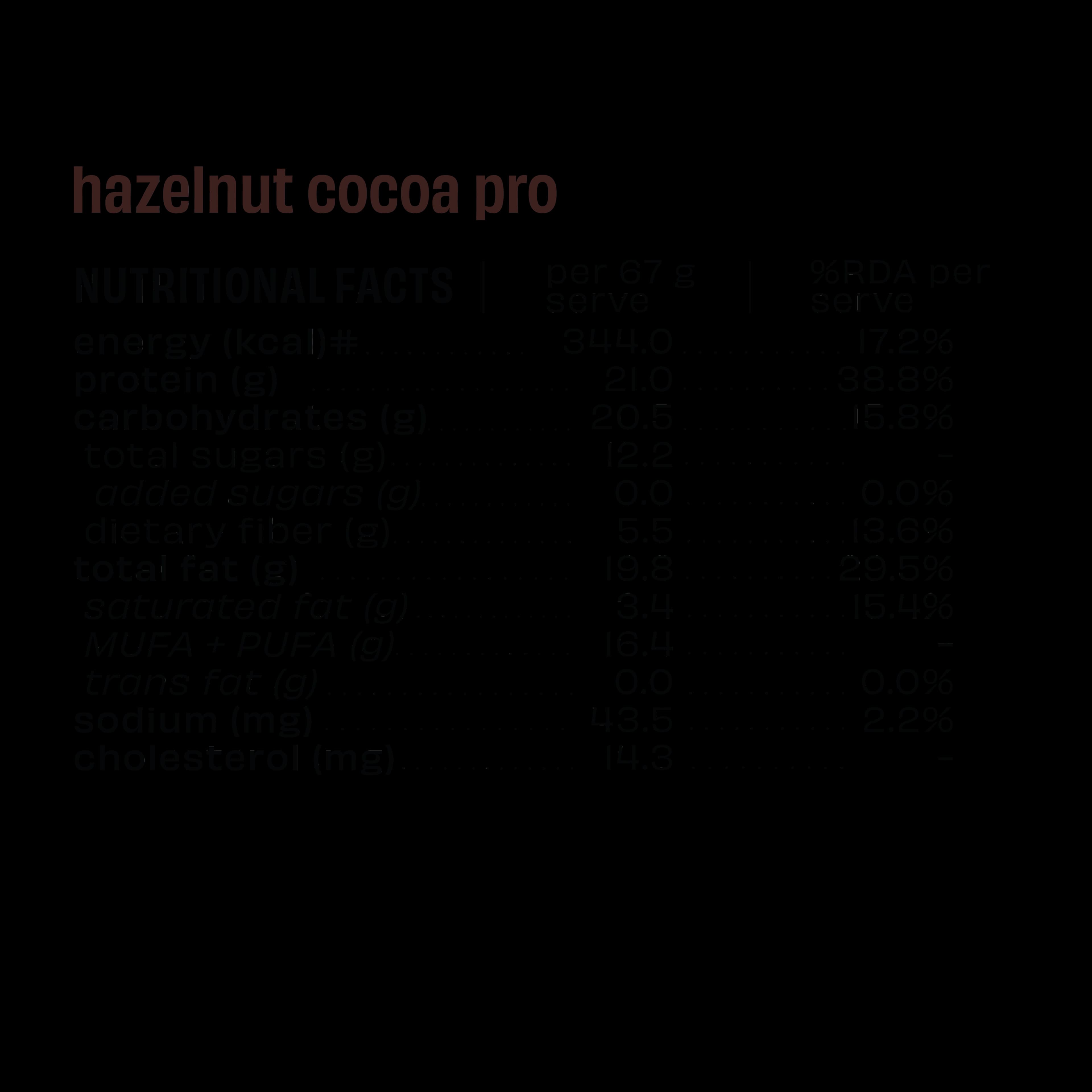 20g Protein Bar, Hazelnut Cocoa, Hazelnut Cocoa