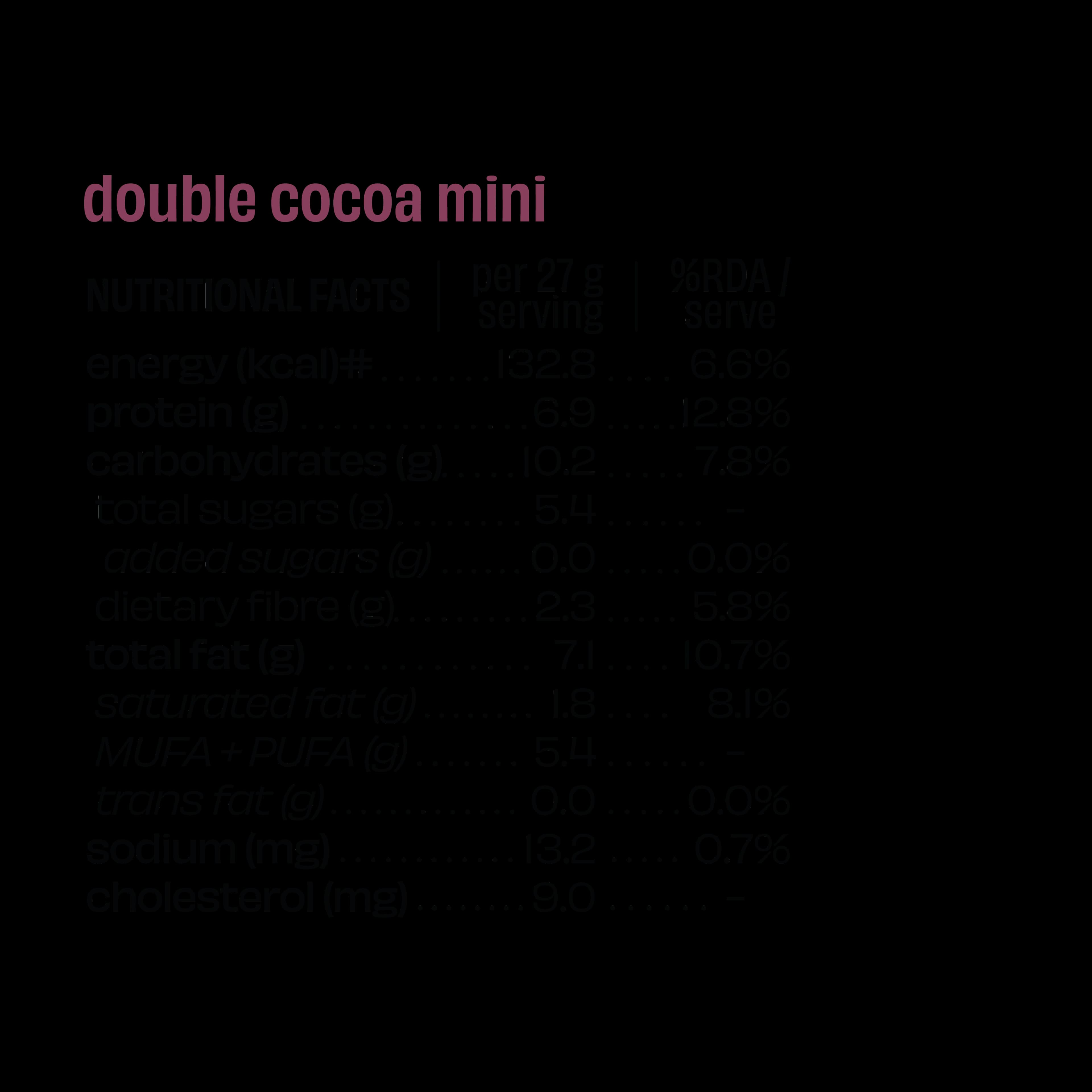 Mini Protein Bars, Double Cocoa, Double Cocoa