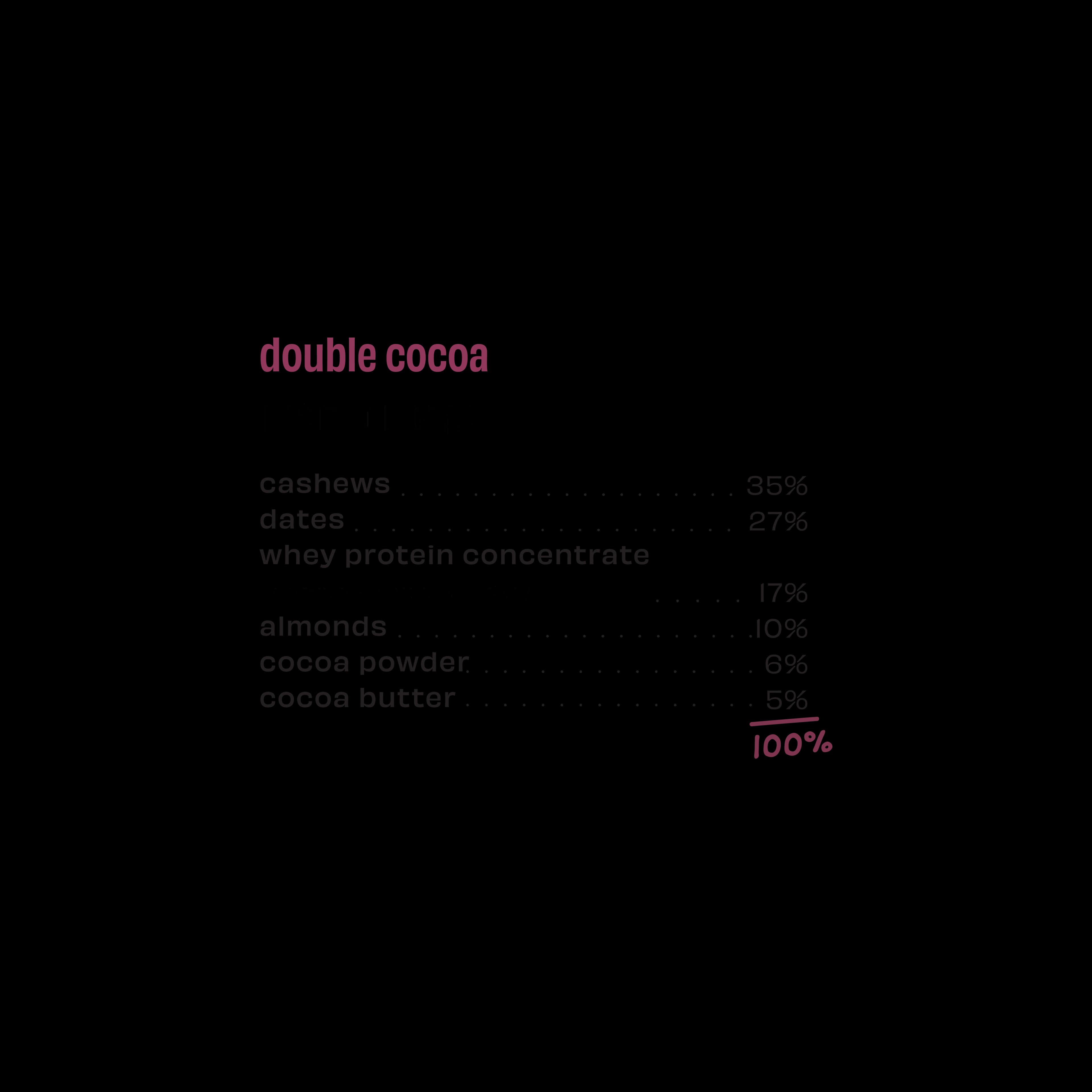 Protein Bar, Double Cocoa, Double Cocoa