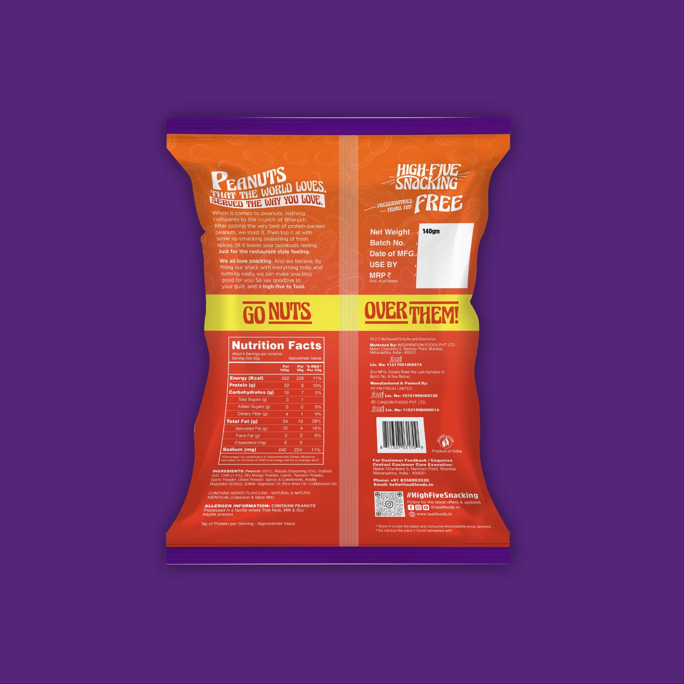 Roasted Peanuts, Masala, Masala
